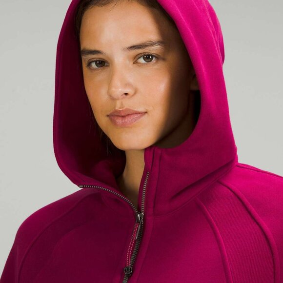 EUC Lululemon Scuba Oversized Half-Zip Hoodie, XS/S, Pomegrante - Picture 2 of 8